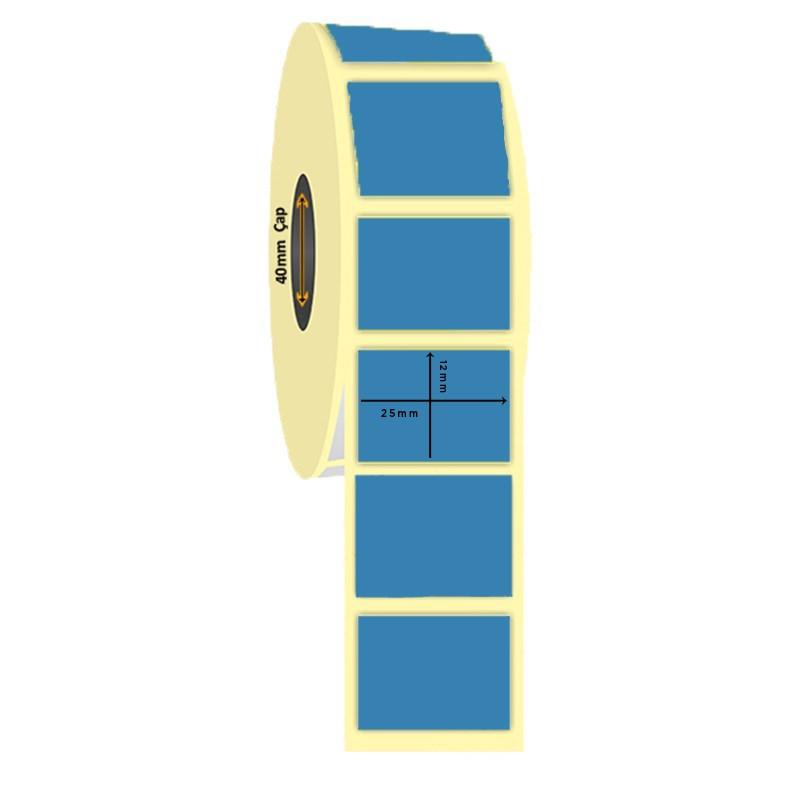 60mm x 30mm Kuşe Mavi Renk İlaç Etiketi (Sticker)