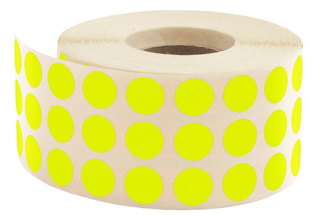 Nokta Etiketi Ø 10 mm Floresan Sarı (Sticker)