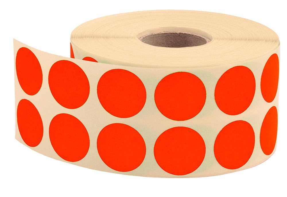 Nokta Etiketi Ø 20 mm Floresan Kırmızı (Sticker)