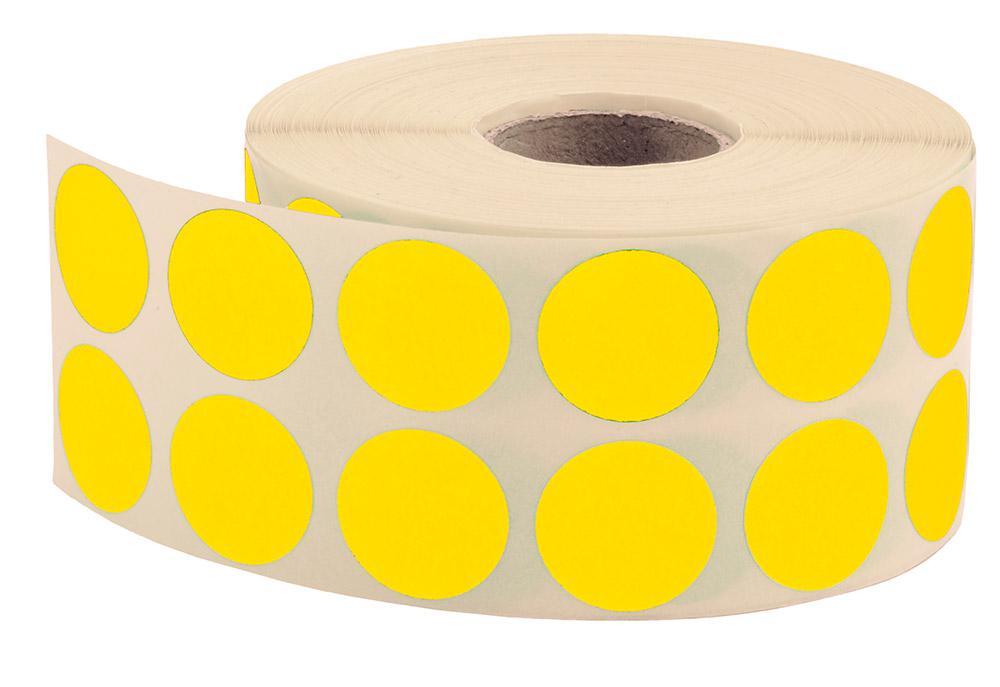 Nokta Etiketi Ø 20 mm Floresan Sarı (Sticker)