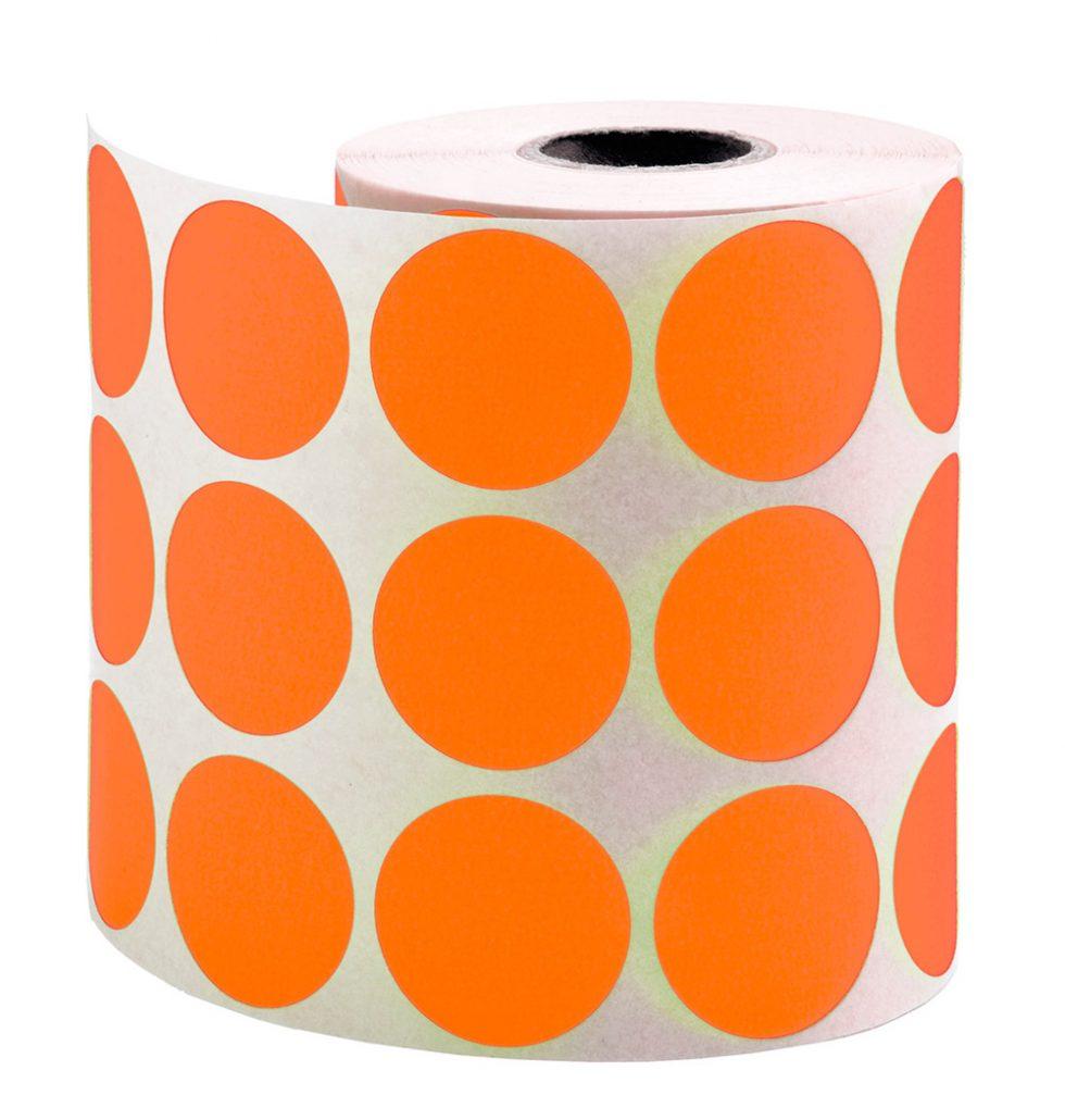 Nokta Etiketi Ø 30 mm Floresan Turuncu (Sticker)