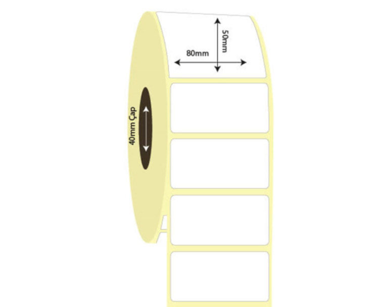 80mm x 50mm Kuşe Etiket (Sticker)