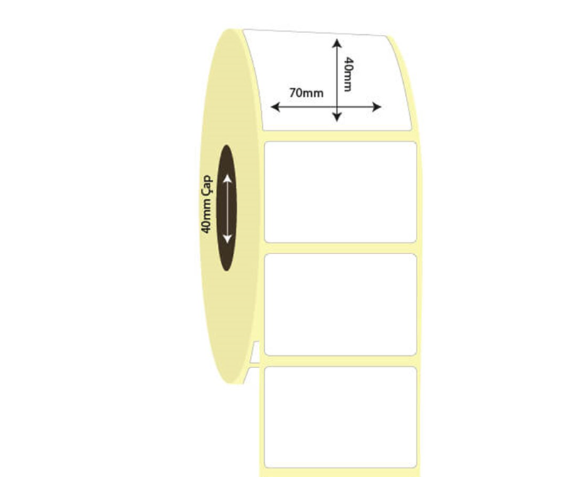 70mm x 40mm Kuşe Etiket (Sticker)