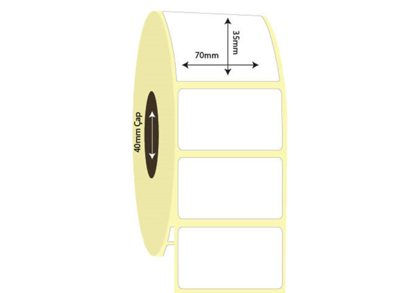 70mm x 35mm Kuşe Etiket (Sticker)