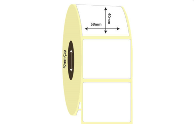 58mm x 40mm Lamine Termal Terazi Etiketi (Sticker)