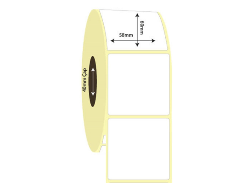 58mm x 60mm Lamine Termal Terazi Etiketi (Sticker)