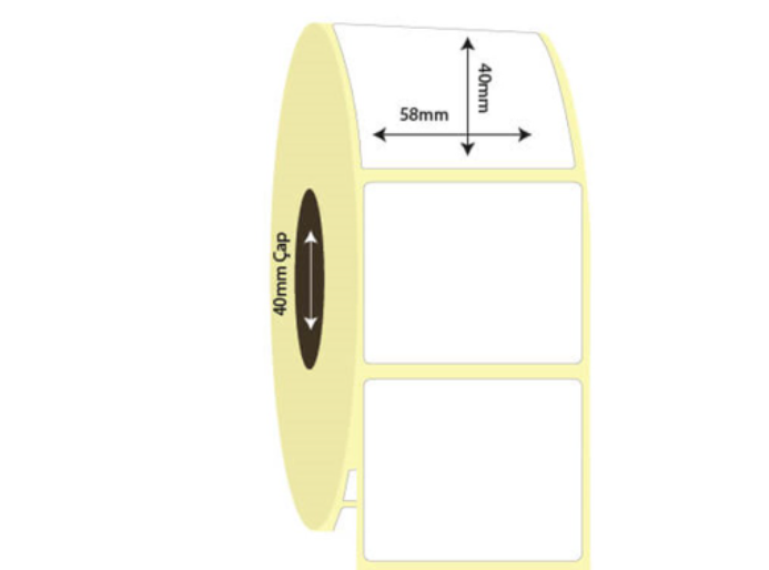 58mm x 40mm Vellum Etiket - Terazi Etiket (Sticker)