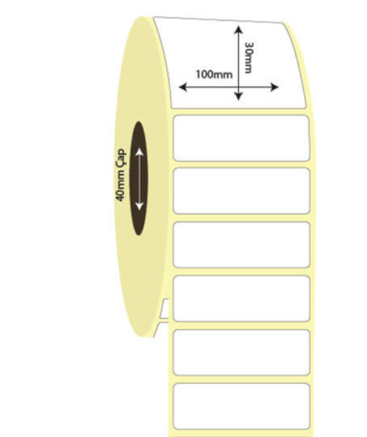 100mm x 30mm Kuşe Etiket (Sticker)