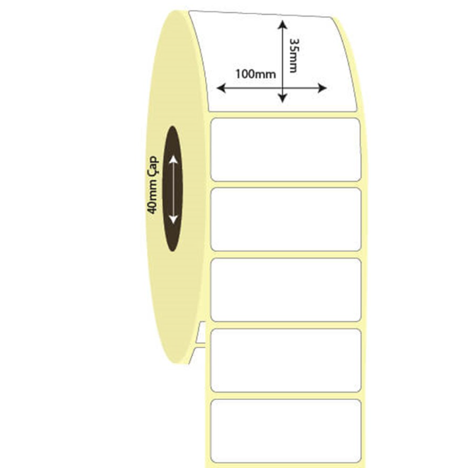 100mm x 35mm Kuşe Etiket (Sticker)