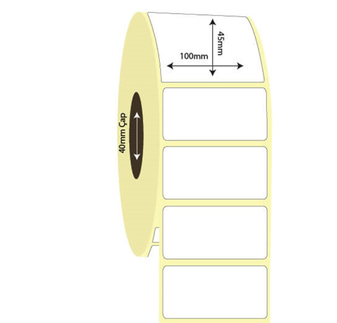 100mm x 45mm Kuşe Etiket (Sticker)