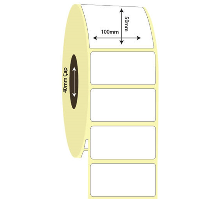 100mm x 50mm Kuşe Etiket (Sticker)