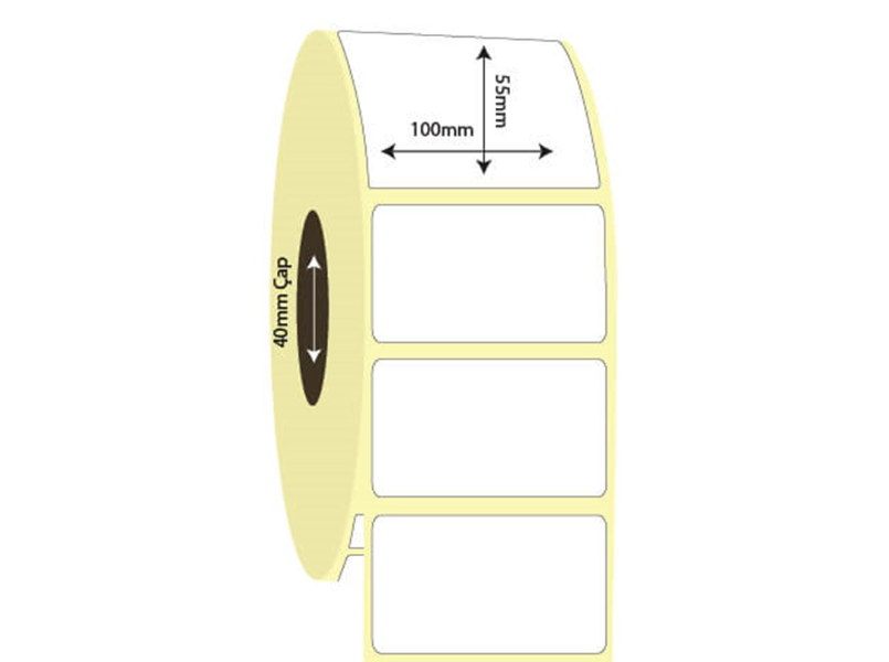 100mm x 55mm Kuşe Etiket (Sticker)