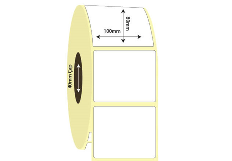 100mm x 80mm Kuşe Etiket (Sticker)