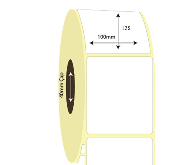 100mm x 125mm Kuşe Etiket (Sticker)