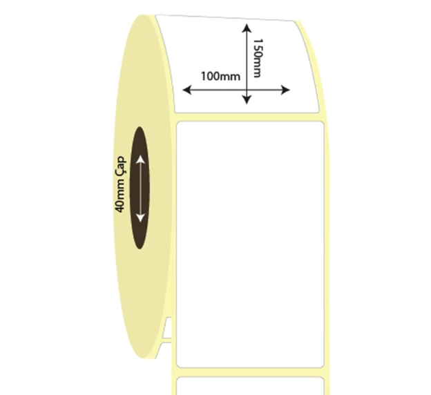 100mm x 150mm Kuşe Etiket (Sticker)