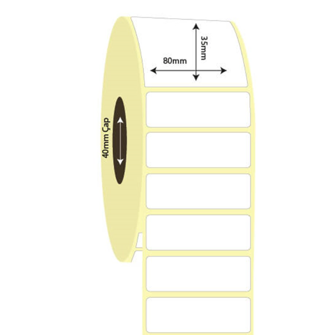80mm x 35mm Kuşe Etiket (Sticker)