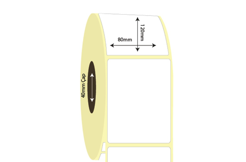 80mm x 120mm Kuşe Etiket (Sticker)