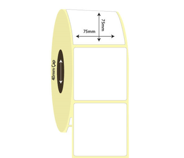 75mm x 75mm Kuşe Etiket (Sticker)