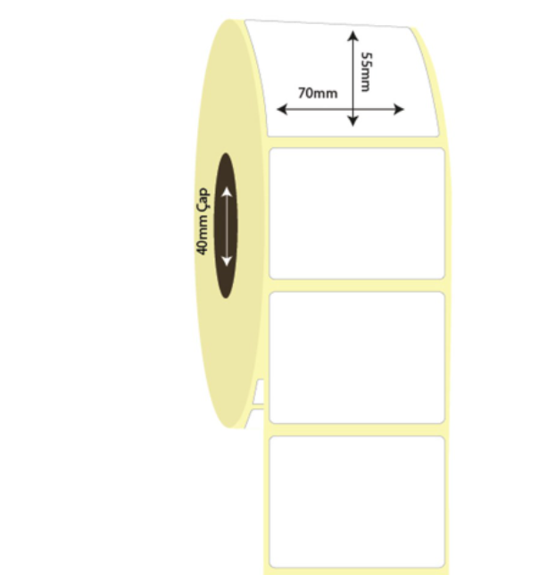 70mm x 55mm Kuşe Etiket (Sticker)