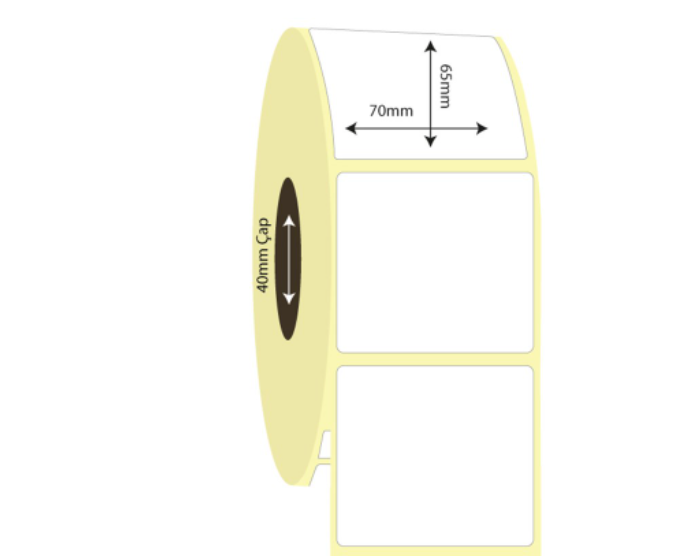 70mm x 65mm Kuşe Etiket (Sticker)
