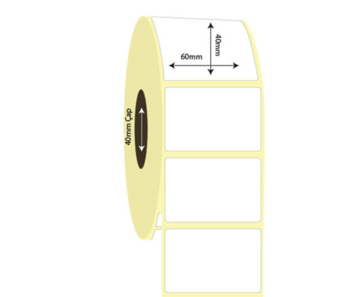 65mm x 40mm Kuşe Etiket (Sticker)