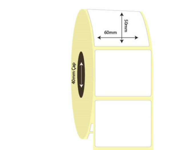 65mm x 50mm Kuşe Etiket (Sticker)