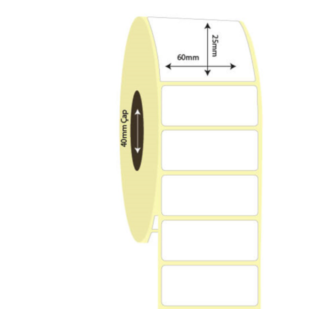 60mm x 25mm Kuşe Etiket (Sticker)