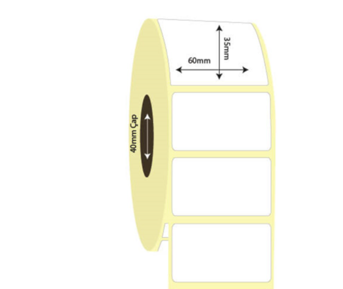 60mm x 35mm Kuşe Etiket (Sticker)