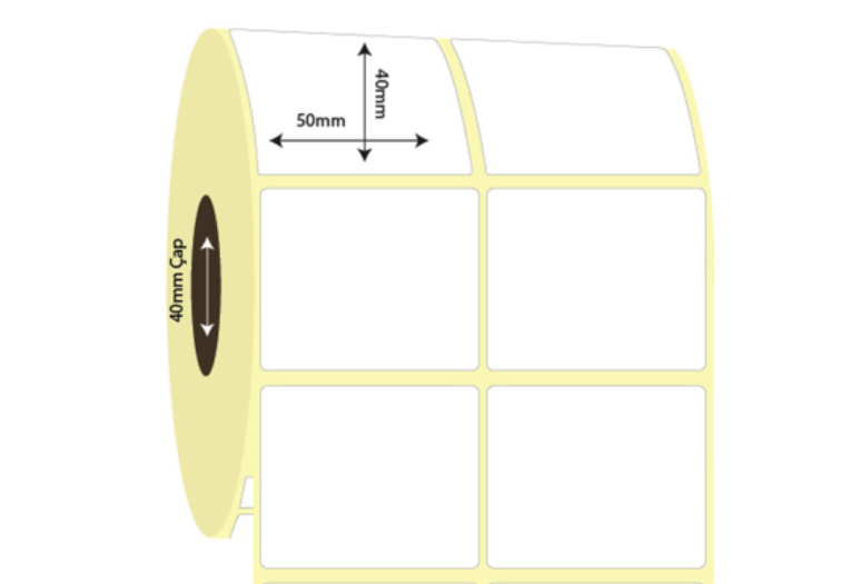  50mm x 40mm 2'li Ayrık Lamine Termal Etiket (Sticker)