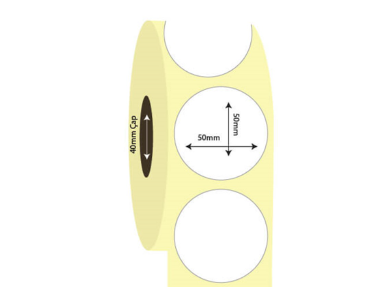50mm x 50mm Oval Kuşe Etiket (Sticker)