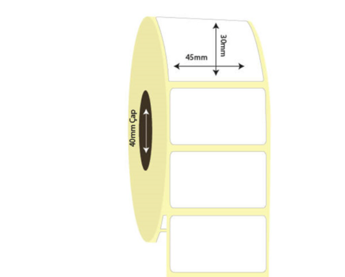 45mm x 30mm Kuşe Etiket (Sticker)