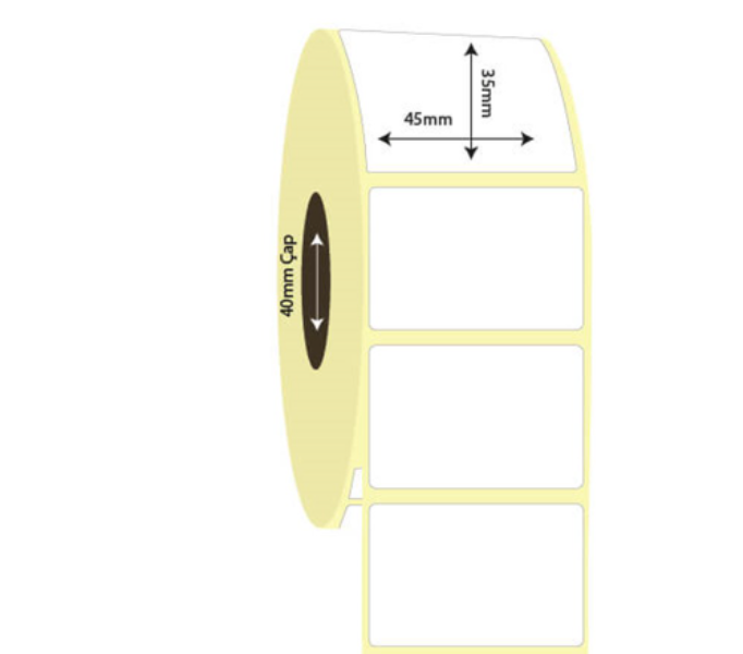 45mm x 35mm Kuşe Etiket (Sticker)
