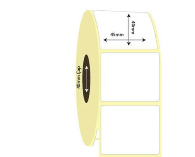 45mm x 40mm Kuşe Etiket (Sticker)