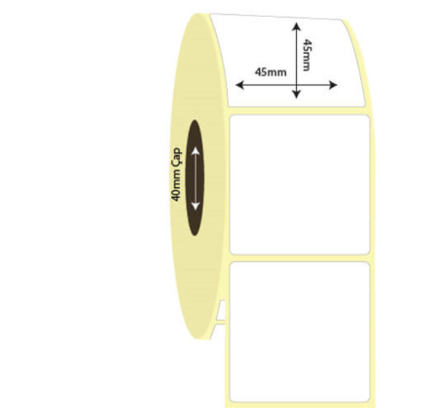 45mm x 45mm Kuşe Etiket (Sticker)