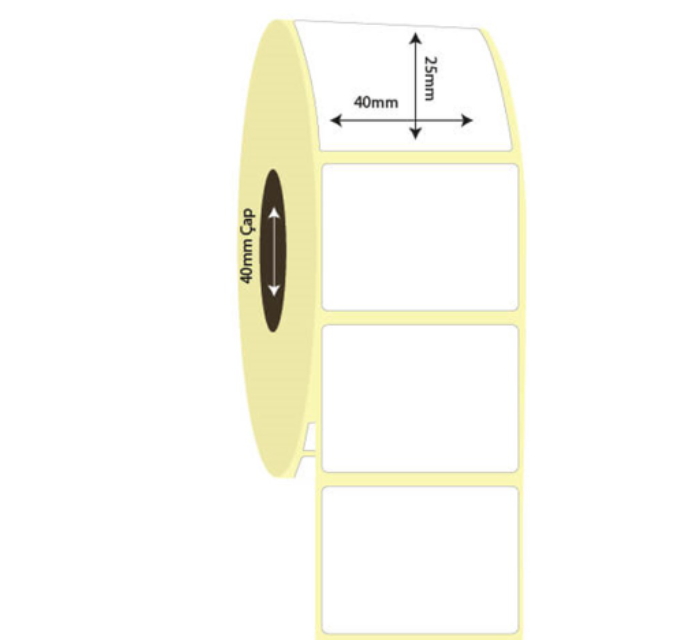 40mm x 25mm Kuşe Etiket (Sticker)