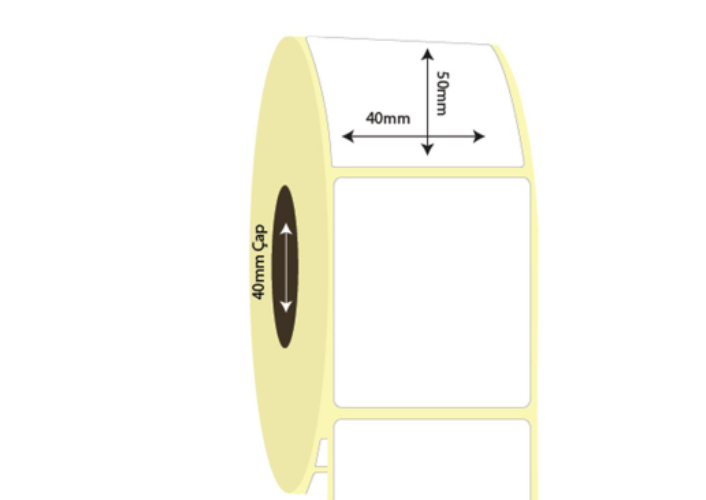 40mm x 50mm Kuşe Etiket (Sticker)