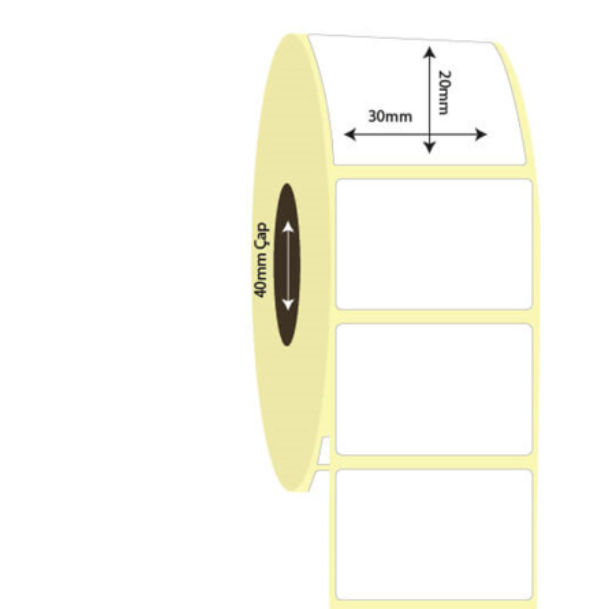 30mm x 20mm Kuşe Etiket (Sticker)