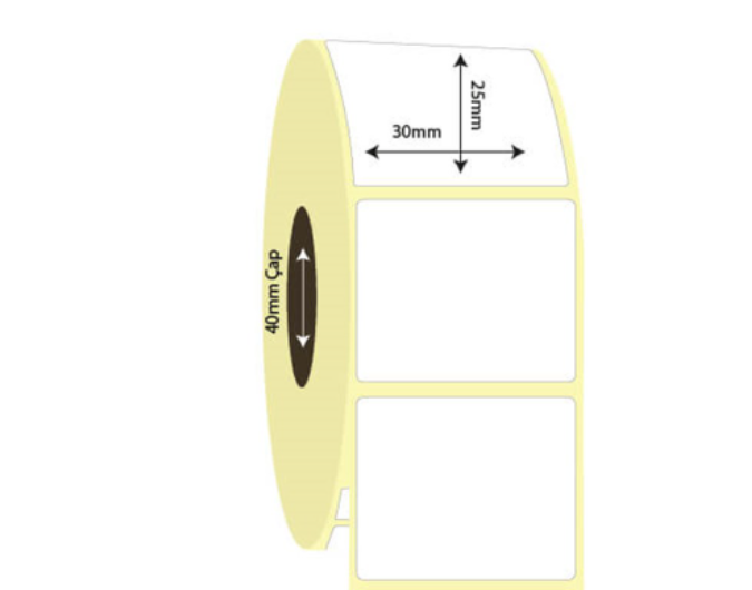 30mm x 25mm Kuşe Etiket (Sticker)