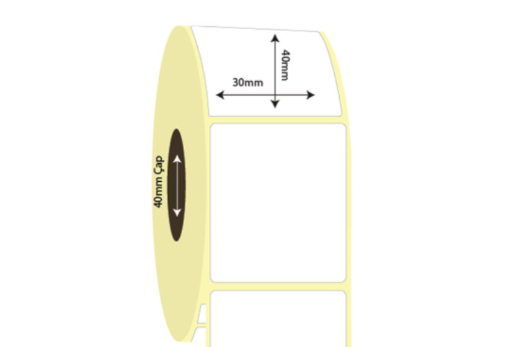 30mm x 40mm Kuşe Etiket (Sticker)