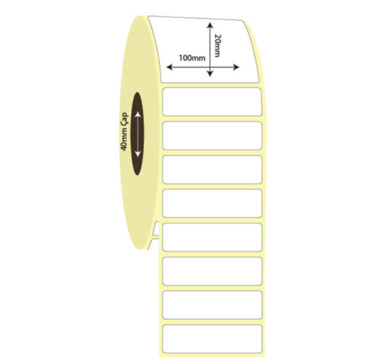 100mm x 20mm Termal Etiket (Sticker)