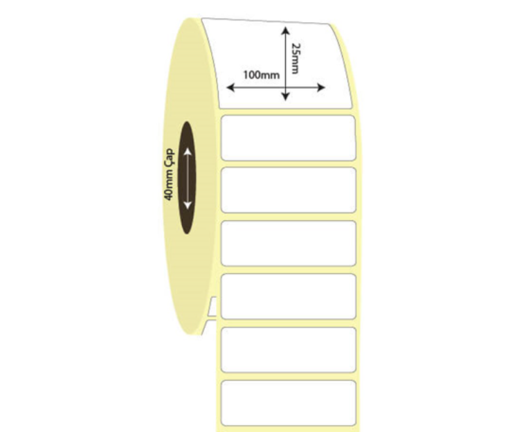 100mm x 25mm Termal Etiket (Sticker)