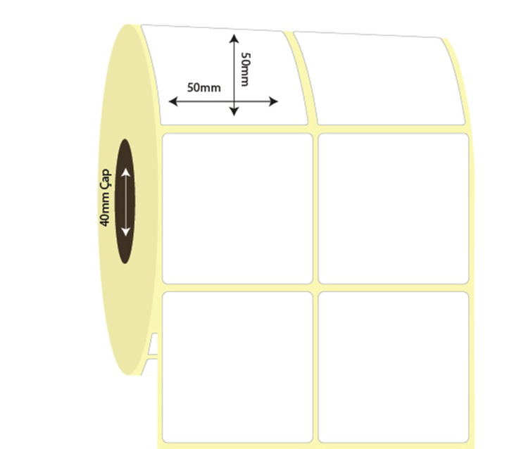 50mm x 50mm 2'li Ayrık Termal Etiket (Sticker)