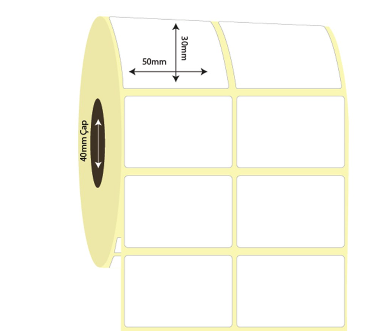 50mm x 30mm 2'li Ayrık Vellum Etiket (Sticker)