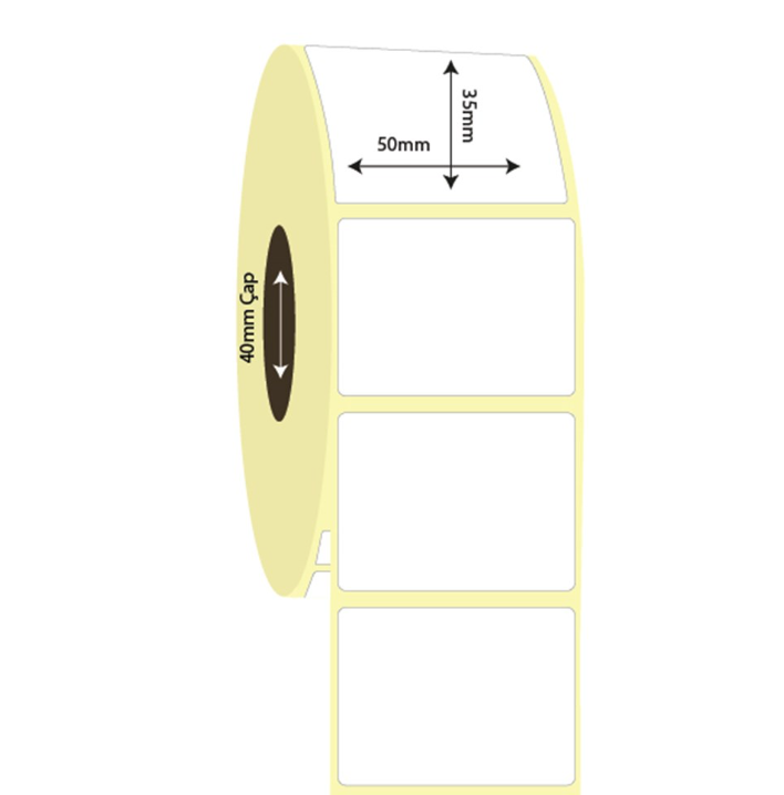 50mm x 35mm Vellum Etiket (Sticker)