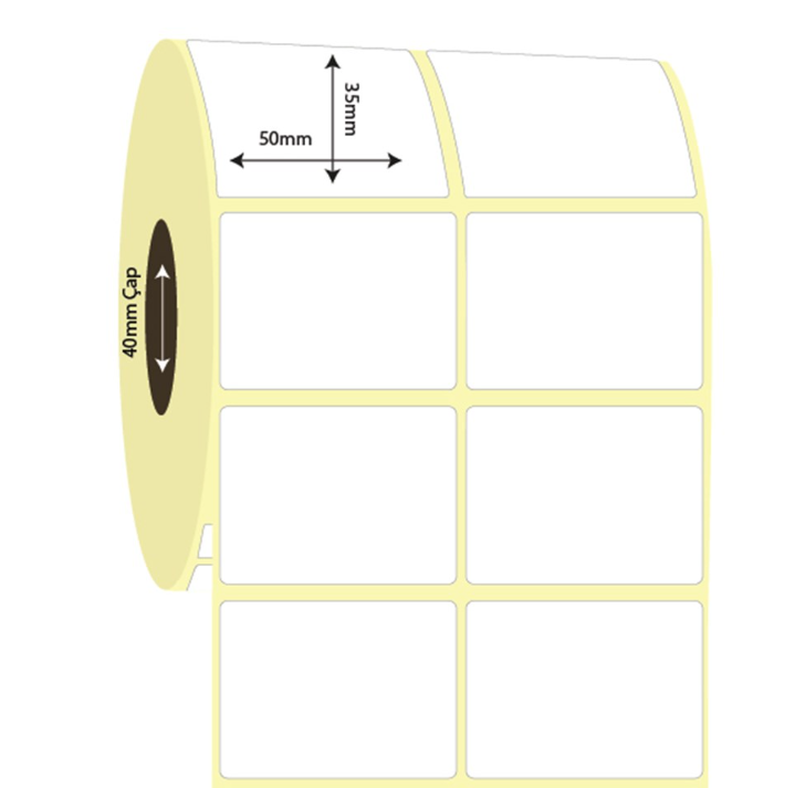 50mm x 35mm 2'li Ayrık Vellum Etiket (Sticker)