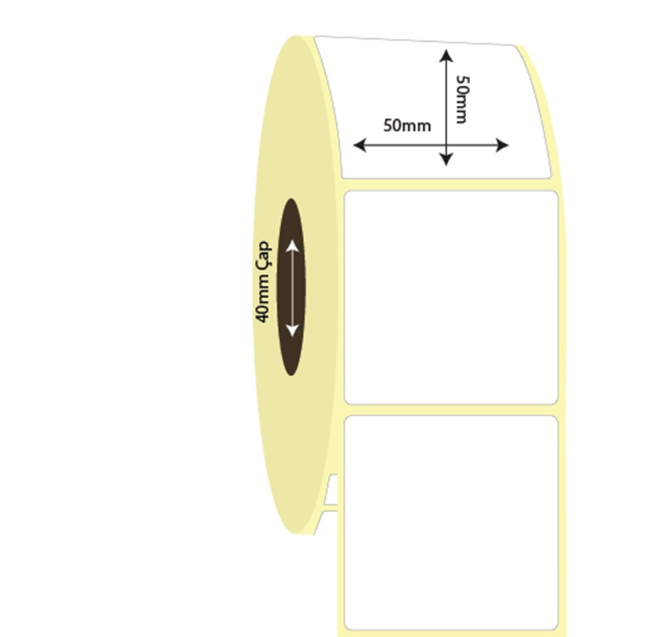 50mm x 50mm Vellum Etiket (Sticker)