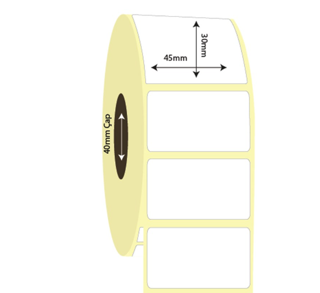 45mm x 30mm Vellum Etiket (Sticker)
