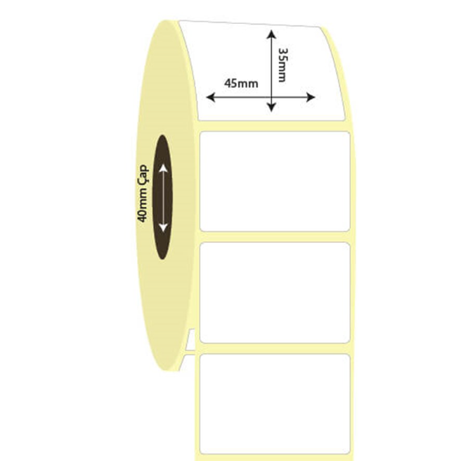 45mm x 35mm Vellum Etiket (Sticker)