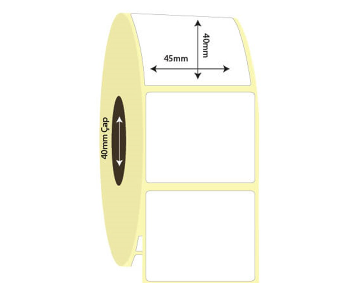45mm x 40mm Vellum Etiket (Sticker)