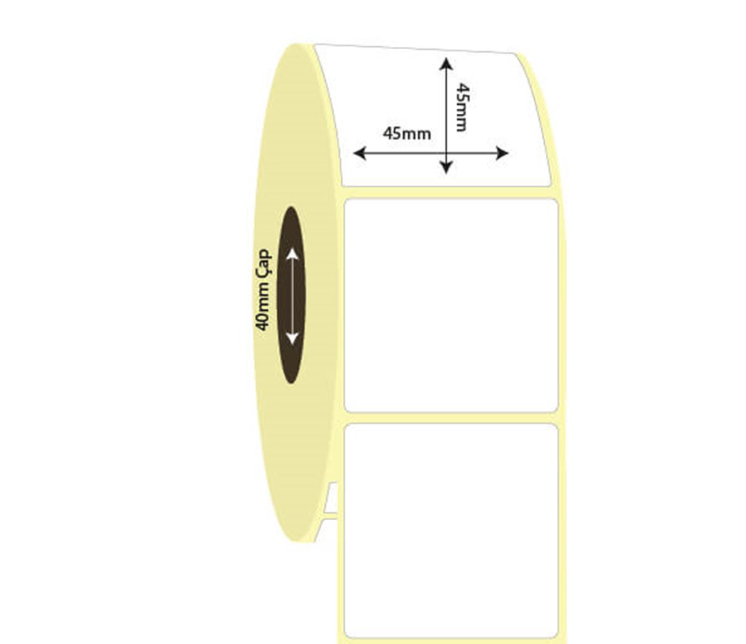 45mm x 45mm Vellum Etiket (Sticker)